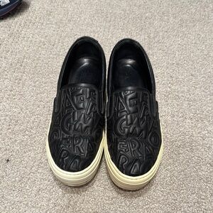 Salvatore Ferragamo Leather Logo Embossed sneaker/loafer